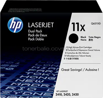 HP 11XD dual pack zwart