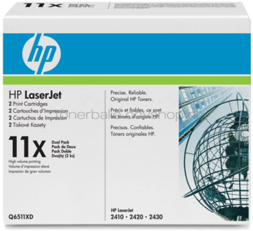 HP 11XD dual pack zwart