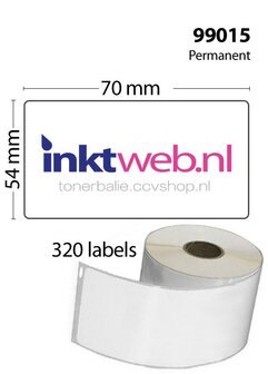 Huismerk Dymo 99015 10-Pack 54 mm x 70 mm  wit