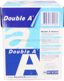 Double A Premium A4 Papier 10 pakken 250 vellen (80 grams) wit