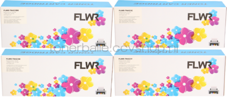 FLWR Brother TN-423 Multipack zwart en kleur
