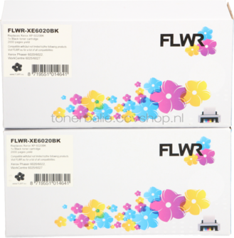 FLWR Xerox 6020 zwart 2-pack zwart
