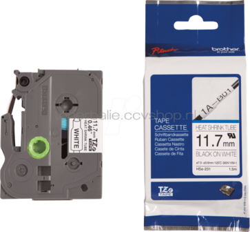 Brother HSE-231 zwart op wit breedte 11.7 mm