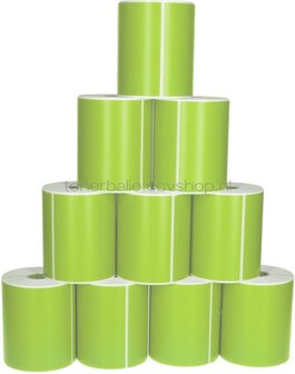 FLWR Zebra 10-pack verzendetiketten 102 mm x 150 mm  groen