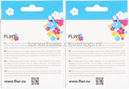 FLWR Brother LC-223BK 2-pack zwart