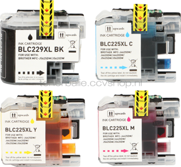 FLWR Brother LC-229/LC-225 multipack zwart en kleur