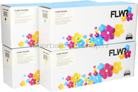 FLWR Brother TN-325 multipack zwart en kleur
