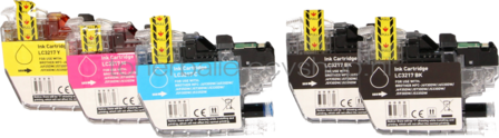 FLWR Brother LC-3217 Multipack zwart en kleur