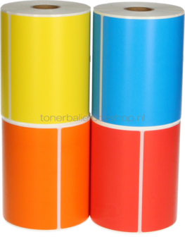 Huismerk Zebra 4 kleuren verzendetiketten 102 mm x 150 mm  kleur