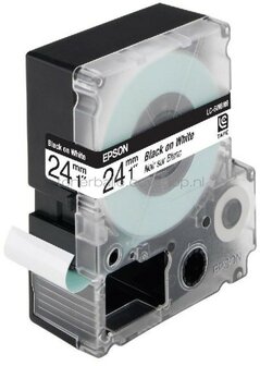 Epson LC-6WBN9 zwart op wit breedte 24 mm