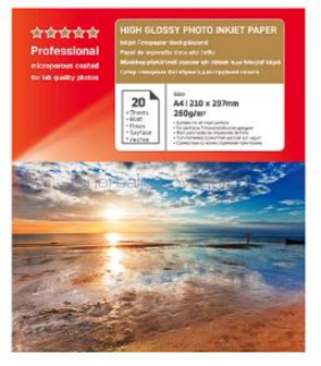 Agfa High Glossy Photo Inkjet Papier Hoogglans | A4 | 260 gr/m&sup2; 1 stuks