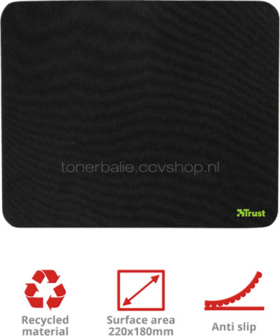 Trust Milieuvriendelijke muismat zwart