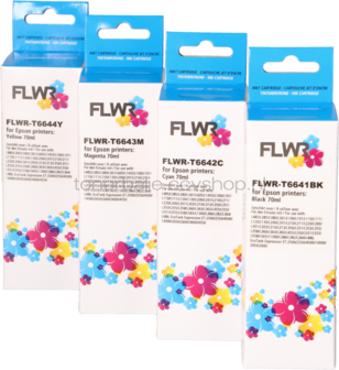 FLWR Epson T664 Multipack zwart en kleur