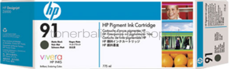 HP 91 mat zwart
