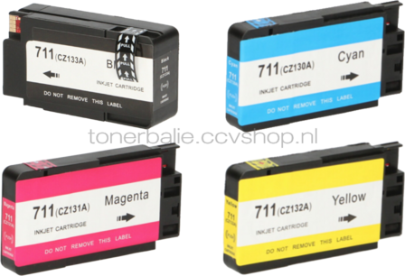Huismerk HP 711 multipack zwart en kleur