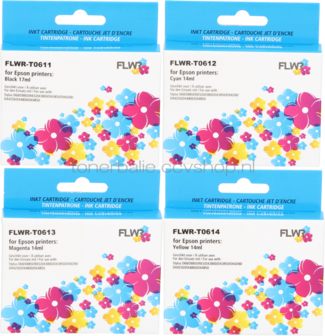 FLWR Epson T0615 multipack zwart en kleur