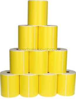 FLWR Zebra 10-pack verzendetiketten 102 mm x 150 mm  geel