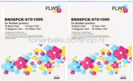 FLWR Brother LC970/1000 12-pack - Optie 14