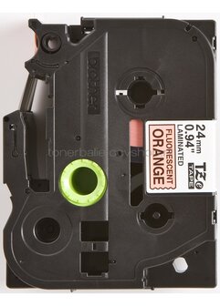 Brother TZE-B51 zwart op oranje breedte 24 mm