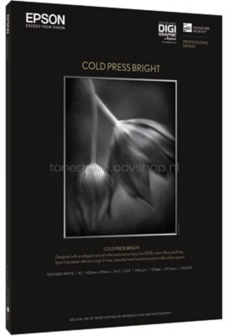 Epson Cold Press Bright Fotopapier  | A3 | 340 gr/m&sup2; 25 vellen