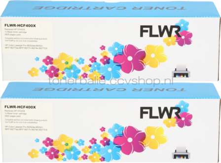 FLWR HP 201X Dubblepack zwart