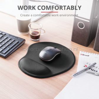 Trust BigFoot ergonomische muismat zwart