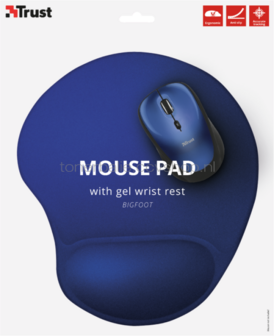 Trust BigFoot ergonomische muismat blauw