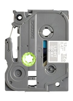 Brother TZE-MQL35 wit op licht grijs breedte 12 mm