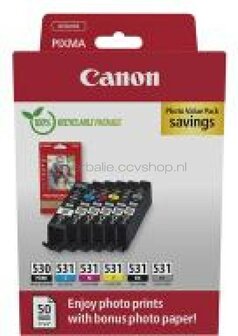 Canon PGI-530 / CLI-531 Photo Value Pack  geel