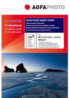 Agfa Satin Photo inkjet paper Satijn | A6 | 260 gr/m&sup2; 100 stuks