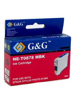 Huismerk Epson T0878 mat zwart