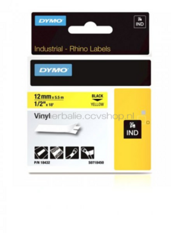 Dymo S0718450 zwart op geel breedte 12 mm
