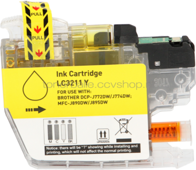 Huismerk Brother LC-3211 geel