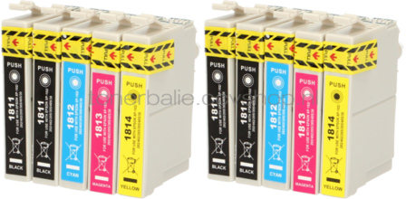 FLWR Epson (2X) 18XL Multipack zwart en kleur