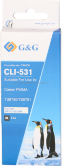 FLWR Canon CLI-531BK zwart