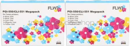 FLWR Canon PGI-550 / CLI-551 12-pack - Optie 34