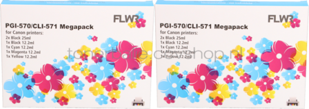 FLWR Canon PGI-570 / CLI-571 12-pack - Optie 36