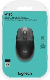 Logitech Muis M190 Wireless antraciet