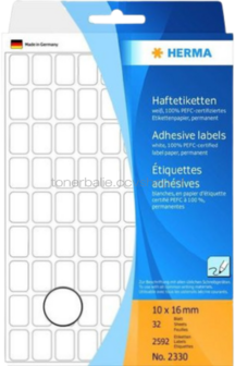 Herma 2330 Permanente papieretiket 10 x 16mm wit