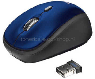 Trust Yvi draadloze muis blauw
