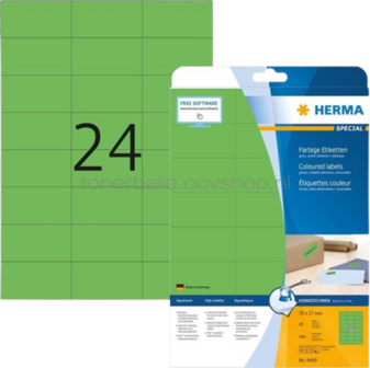 Herma 4469 Verwijderbare Papieretiket 79 x 37mm groen