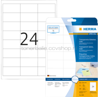Herma 4681 Permanente papieretiket 66 x 33,8mm wit