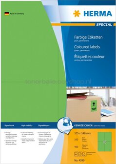 Herma 4399 105x148MM groen