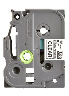 Brother TZE-S141 Sterk klevend zwart op transparant breedte 18 mm