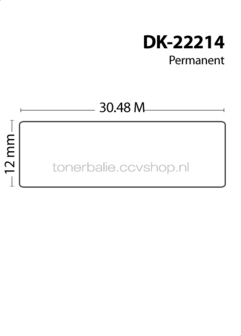 FLWR Brother DK-22214 12 mm x  30.48 M wit