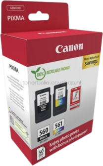 Canon CRG PG-560/CL-561 Multipack met fotopapier zwart en kleur