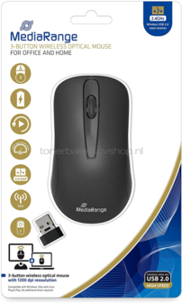 MediaRange MROS209 - Draadloze muis, 3 knoppen