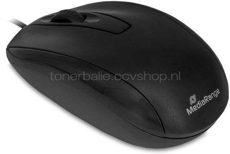 MediaRange MROS211 - Bedrade muis met 3 knoppen, Zwart