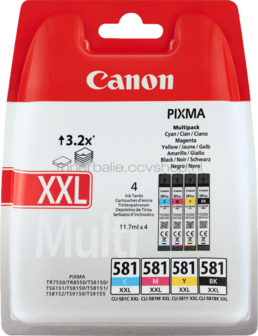 Canon CLI-581XXL 4-pack zwart en kleur