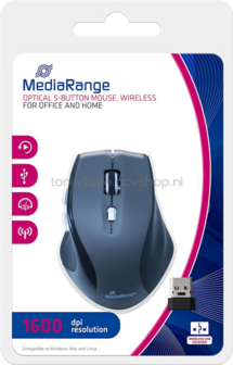 MediaRange MROS203 - Draadloze muis, 5 knoppen